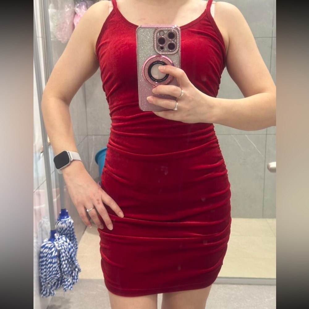 Red Velvet Dress - Picture 1 of 10